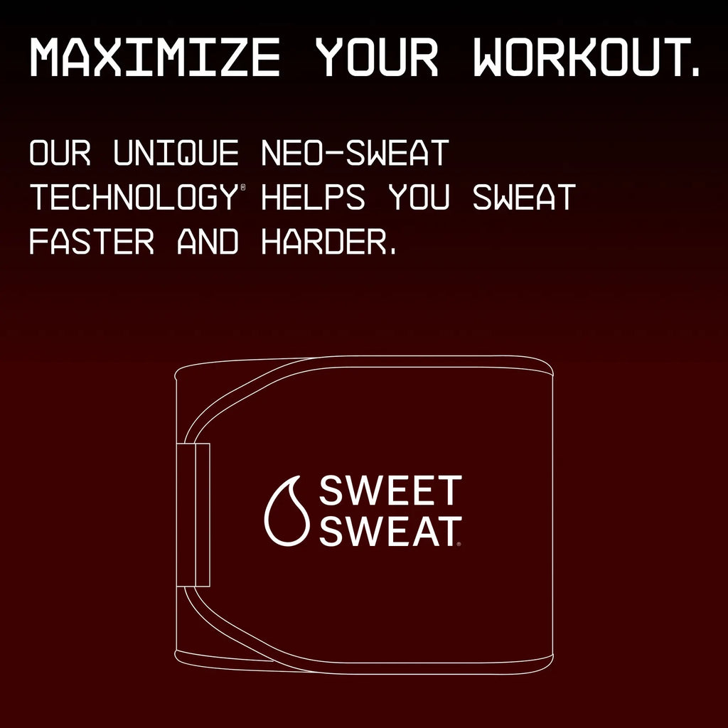 Sweet Sweat Ab Trainer for Women and Men - Sweat Band Waist Trainer Belt for High Intensity Training and Gym Workouts, 5 Adjustable Sizes - Black/Pink